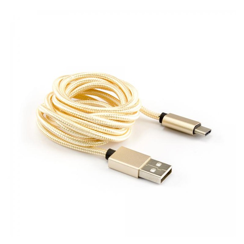 SBOX KABAL USB-TYPE C M/M 1,5M FRUITY ZLATNI
