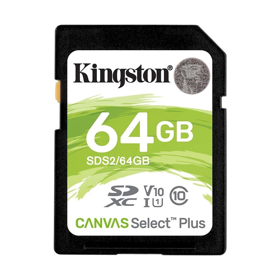Kingston SD 64GB Class 10 Canvas 100MBs