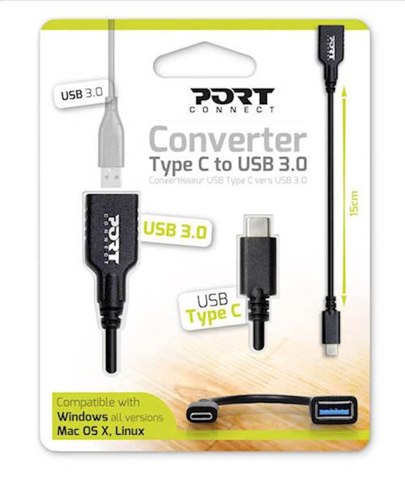 Adapter PORT USB-C u USB-A 3.0
