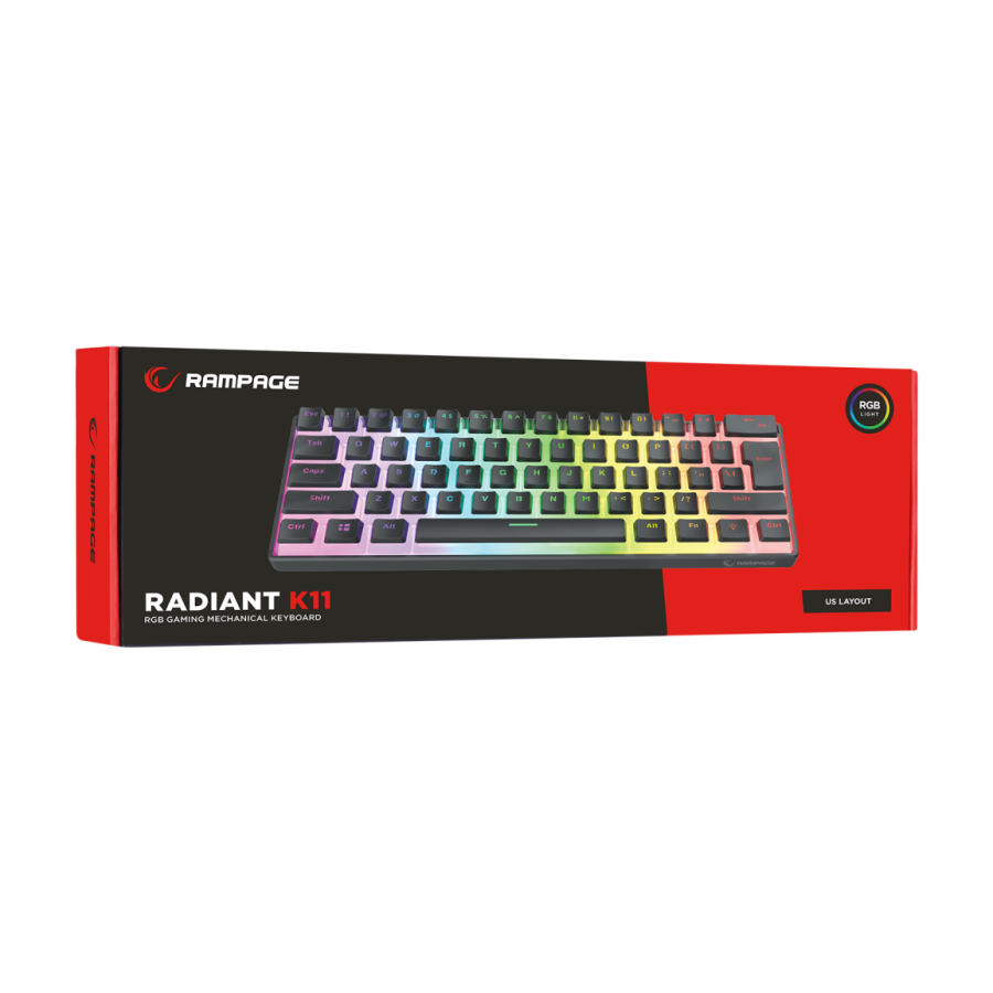 Tastatura Rampage Radiant K11 Black Type-C RGB