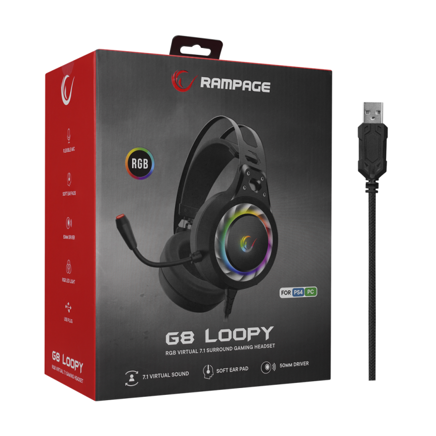 Slušalice Rampage G8 Loopy USB RGB 7.1