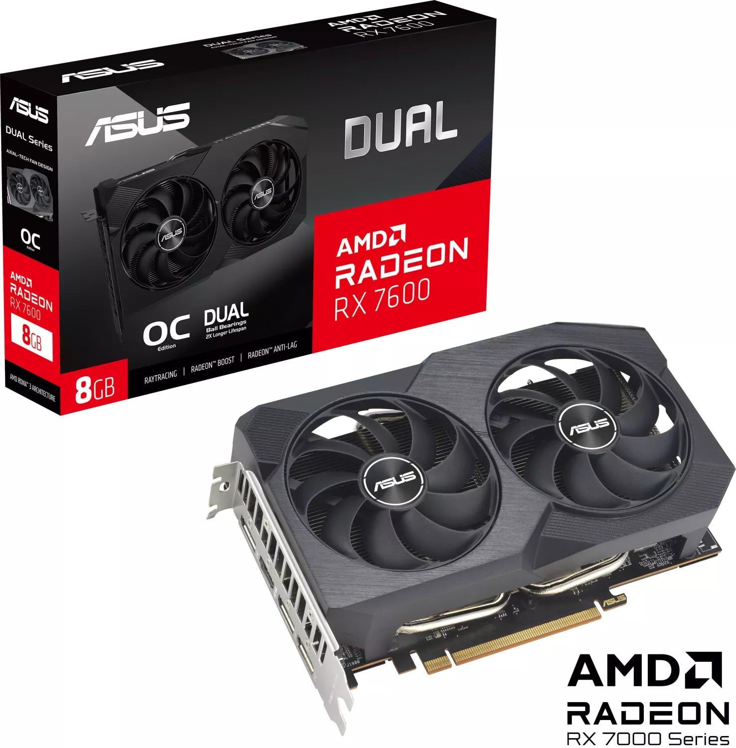 GPU Asus Dual RX7600 RX 7600 8GB GDDR6 128bit